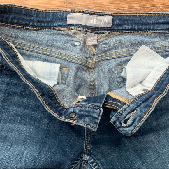 dELiA*s Slight Flare Jeans – Embroidered Pocket – Size 9/10 - Picture 8 of 11